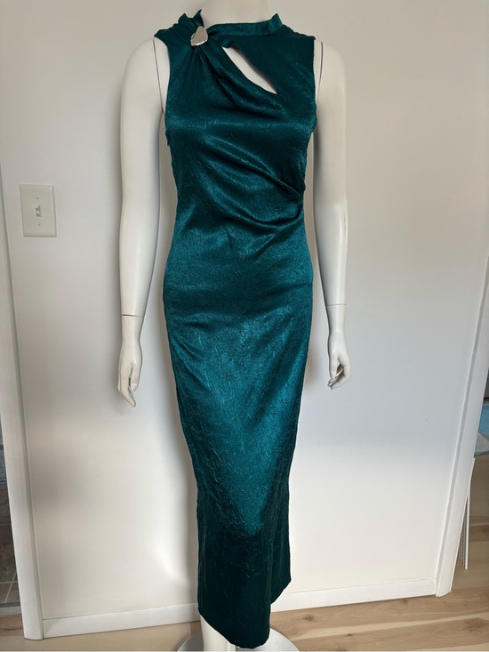 Zara Dresses & Skirts - Zara Teal Sleeveless Maxi Dress with Shoulder Ring Detail